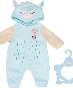 Owl Onesie – to Fit 43cm Baby Annabell Dolls – Set Includes Cute Onesie with Hood and Clothes Hanger – Suitable for Children Aged 3+ Years – 706725
