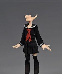 1/12 Scale Female Soldier Model Figure Doll Clothes Uniform Long Sleeved Shirt Pleated Skirt Socks for 6 Inch Movable Doll Action Figure Accessories Doll 2