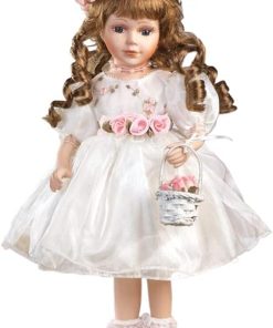Jmisa 16″ Porcelain Standing Doll with Stand
