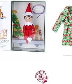 The Elf on the Shelf Holiday Christmas Box Set – Includes Scout Elf, Book, Holiday Robe and Slippers 2