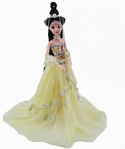 Doll for Girls 3D Dancer Doll Oriental Decoration Doll, Chinese Antique 12” Doll Realistic Eyes Collectible Doll Decoration with Bracket Shoes Hair Accessories Or Earrings,12in
