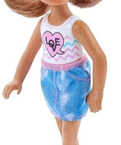 Barbie Chelsea Boy Doll in Stripes with Camera Graphic and Cardboard Ice Cream Cone