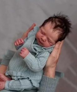 Anatomically Correct Baby Boy 18 inch Reborn Realistic Baby Dolls Vinyl Full Body Squishy Newborn Sleeping Bebe Lifelike Real Life Size Baby Dolls with Rooted Hair Kids Gifts 2