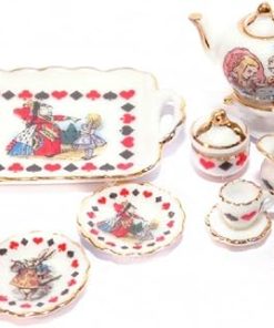 Melody Jane Dolls Houses Dollhouse Alice in Wonderland Coffee Set Reutter Miniature Dining Accessory