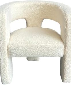 Dollhouse 1:6 Scale Off White semi-Circular Sofa Chair, Handmade Mini Sofa Chair, Dollhouse Furniture (Off White)