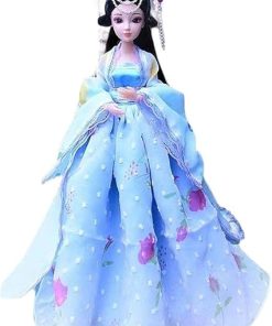 Chinese Costume 12 Ball Jointed Doll Ancient Fairy Princess Girl Dress Up Toys with Full Set Chinese Hanfu Clothes, 11.8 inches Xiao Qiao