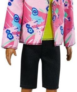 Barbie Ken 60th Anniversary Doll 3 in Throwback Rocker Look with Neon Top, Shorts & Shoes for Kids 3 to 8 Years Old