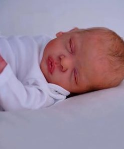 Zero Pam Real Looking Newborn Baby Doll 19 Inch Lifelike Reborn Boy Dolls Eyes Closed Soft Vinyl Silicone Baby Looks Real Realistic Handmade Baby Doll Toys for Kids 2