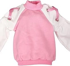 Proudoll 1/3 BJD Doll Clothes Outfit Set – Handcrafted Stylish Pink Hoodie, Jeans, Cap, Wig, Cross-Body Bag, and Boots, Compatible with 1/3 60cm 24in SD Dolls 2