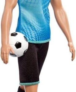 Ken Soccer Player Doll with Soccer Ball Wearing Soccer Uniform Accessorized with Soccer Socks and Cleats, Gift for 3 to 7 Year Olds​​​​