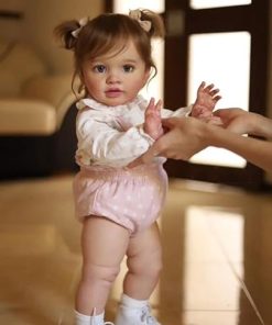 Pinky Reborn Baby Dolls Girl Lifelike 26 Inch 68cm Real Baby Dolls That Look Feeling Realistic Silicone Vinyl Baby Doll Reborn Babies Sweet with Toys for Age 3+