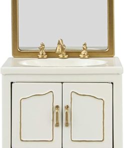 Metal Dollhouse Miniature Furniture Bathroom Sink Dollhouse Decoration Dollhouse Accessories OB11 1:12 Scale Color White