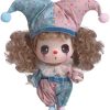 DDUNG Toys Series Curly Hair Clown Doll, Cute Facial Expression, Funny Pose, Gift for Kids, 18cm