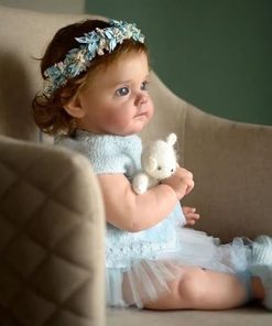 Angelbaby 24 inch Cute Real Reborn Baby Doll Toddler Girl Lifelike Sweet Soft Silicone Realistic Baby New Born Dolls with Real Life Rooted Hair Handmade Princess Dolls for Girl Play Toy Gifts 2