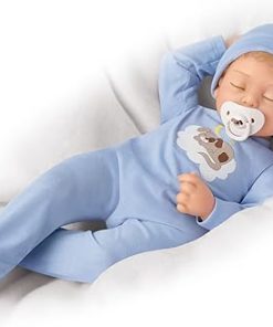 So Truly Real Puppy Over The Moon Vinyl Baby Doll by Artist Mayra Garza Featuring A Custom Footed Sleeper Outfit with Hat