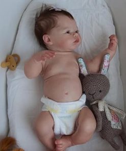 iCradle Life Like Reborn Baby Dolls 19 inch Girls Siicone Full Body Realistic-Washable Newborn Toddler Dolls Rooted Hair Anatomically Correct Toy Accessories Gift for Kids Age 3+ 2