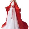Chinese Hanfu Ball Joints Doll Snow Deer Princess Dress Up Toys Handmade Red Ancient Costume Doll Girls Gift, 12 inch