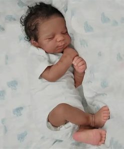 Zero Pam Black Reborn Baby Dolls Silicone Full Body-18 in Realistic Baby Doll, African American Baby Girl, Full Silicone Baby Doll, Black Reborn Dolls with Accessories