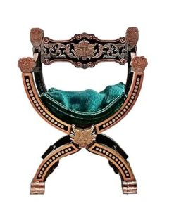 Dollhouse Gothic ARMCHAIR – Exclusive Gothic Dollhouse furniture – Laser cut wood – Gothic Decor 1:12