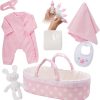 Anano Twins Reborn Baby Dolls Full Body Silicone Babies 18 Inch Realistic Newborn Dolls Twins Lifelike Reborn Twins Girls Full Body Soft Silicone Vinyl Babies, Real Life Newborn Twins Baby 3