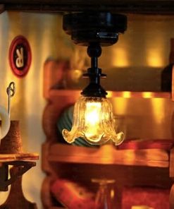 AirAds 1:12 Scale Dollhouse Miniature Sconce Carriage lamp LED Light Dolls House Exterior Light Magnetic-Switch Light