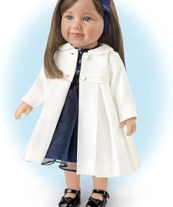 The Ashton-Drake Galleries Lucy Child Doll, 18-inch, Poseable Arms, Sapphire Blue Party Dress with Accessories, Collectible with Stand 2