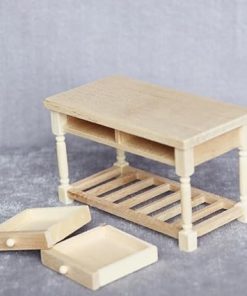 AirAds Dollhouse 1:12 Scale Dollhouse Miniature Furniture Living Room Coffee Table Unfinished 2