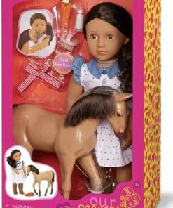Our Generation Daria with Foal Doll, Brown/Pink/Blue
