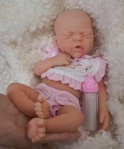 Mire & Mire Reborn Baby Dolls 12″ Girl Full Body Silicone Baby Doll Realistic- Baby Dolls That Look Real Sleeping Baby Doll