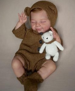 Angelbaby Realistic Newborn Baby Dolls Sweet Sleeping Reborn Real Babies Doll That Look Real Silicone Babies Eyes Closed Alive Cute Doll Set with Accessories 2