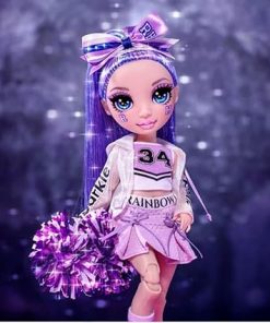 Rainbow High Cheer Violet Willow – Purple Cheerleader Fashion Doll with Pom Poms and Doll Accessories, Great Gift for Kids 6-12 Years Old 2