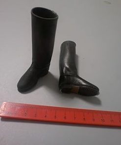 1/6 Scale Long Boots Male Soldier Model Figure for 12″ Movable Doll Action Figure，Flexible Seamless Doll Miniatures Accessories(Black) Doll