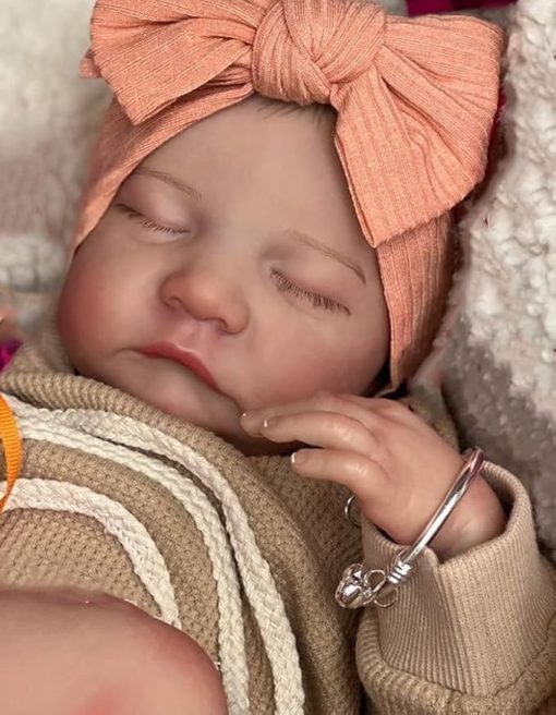 Pinky Reborn Baby Dolls Girl 19Inch Cloth Weighted Body Silicone Reborn Toddler DollLifelike Dolls That Look Real Child Toys with Outfit & Accessories - Image 2