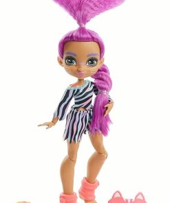 Cave Club Cavetastic Sleepover Roaralai Doll (8 – 10-inch) Poseable Doll with Purple Hair and Accessories, Gift for 4 Year Olds and Up