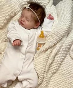 RXDOLL Realistic Reborn Baby Girl Doll 20 Inch Real Life Baby Dolls That Look Real Babies Sleeping Newborn Doll Soft Cloth Body Reborn Dolls with Feeding Accessories 2