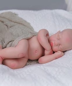BABESIDE Reborn Baby Doll Loulou 16” Platinum Full Silicone Realistic Newborn Sleeping Baby Doll for Kids & Toddlers