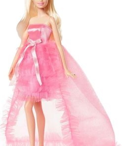 Barbie Birthday Wishes Doll with Blonde Hair and Pink Satin and Tulle Dress, Special Occasion Toys and Collectibles 2