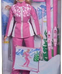 Steffi Love 105733462 Poupée Mannequin 29cm-Paire de Skis + Casque et Lunettes Doll playset, Pink 2