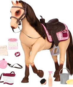 Our Generation Poseable 20″ Horse – Morgan with Accessories Fits 18″ Dolls