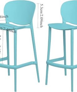2pcs/Set 1:6 Scale Dollhouse Miniature min Simulation Bar Stool, Dining Chair Model,bjdob11blythegsc Furniture Accessories (Blue) 2