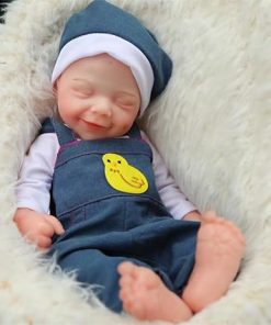 15.5 inch Realistic Full Silicone Baby Doll,Lifelike Reborn Baby Dolls, Toy, and Collectible.Bald Boy 031