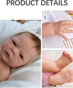 EURORA Reborn Baby Dolls – 18 Inch Silicone Body, Sweet Girl Doll with Clothes and Bottles Gift for Kids 3+ 2