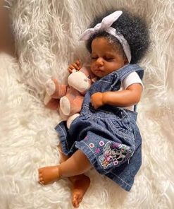 Reborn Baby Dolls Black – 20 Inch African American Newborn Girl Doll, Real Life Baby Dolls Soft, Realistic, Waterproof, Poseable with Accessories Gift for Kids Age 3+ 2