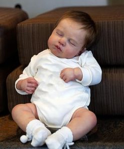 Anano Reborn Baby Dolls Loulou Realisic 20 Inch Newborn Baby Alive Dolls Real Life Baby Dolls with Outfit & Accessories (White Rooted Hair)