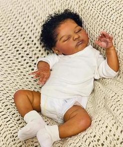 Zero Pam Black Reborn Baby Dolls-19 in Realistic Baby Doll, African American Newborn Babies, Real Life Silicone Doll, Black Reborn Dolls Girls with Accessories 2