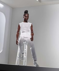 Barbie Signature Looks Ken Doll (Brunette with Braids & Bun Hairstyle) Fully Posable Fashion Doll Wearing White Shirt & Pants, Gift for Collectors 2