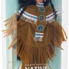 Barbie 1997 Collector Edition Dolls of the World 12 Inch Doll – Fourth Edition Native American Barbie with Poncho, Skirt, Headband, Moccasins, Jewelry, Hairbrush and Doll Stand