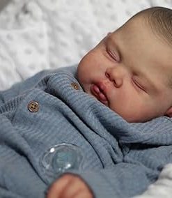 Anano Chubby Reborn Baby Boy Lifelike Veins 24 Inch Realistic Reborn Toddler Dolls Big Size Real Life Newborn Baby Dolls That Look Real Bebe Realistic Babies with Pacifier 2