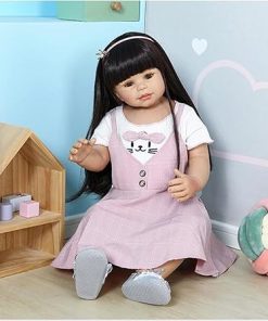 28 Inch Reborn Toddler Girl Doll 70CM Huge Doll Lifelike Design Dress Model Christmas Decoration Gift Toddler Dolls 2