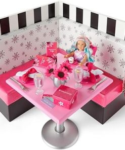 American Girl Truly Me 18-inch Doll Day at AG Café Playset with Vinyl Backrest and Seats plus Treat Seat, For Ages 6+